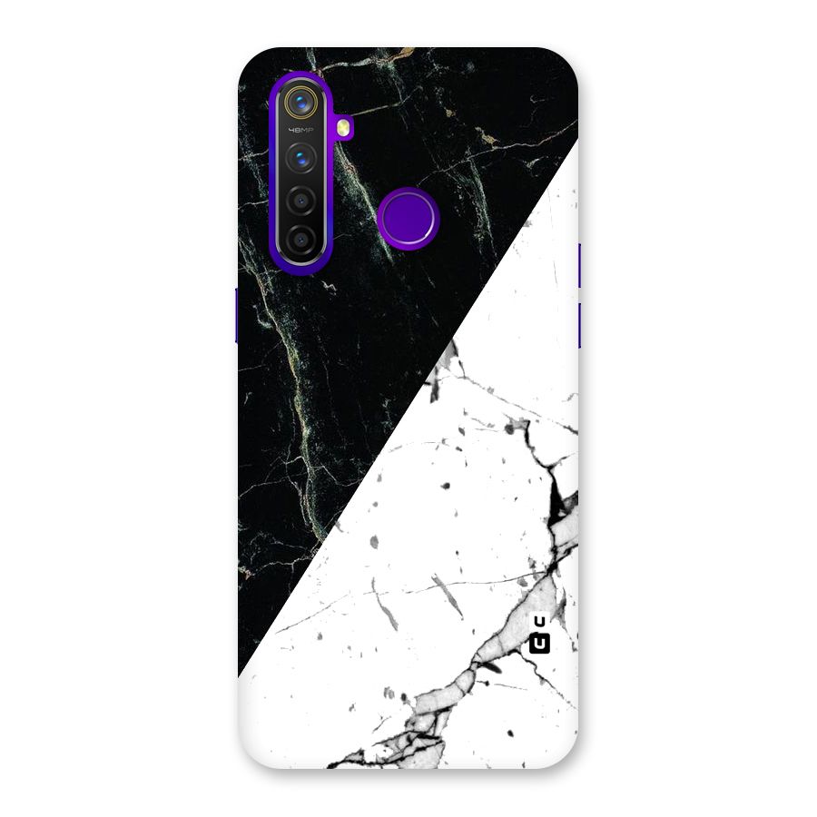 Stylish Diagonal Marble Back Case for Realme 5 Pro