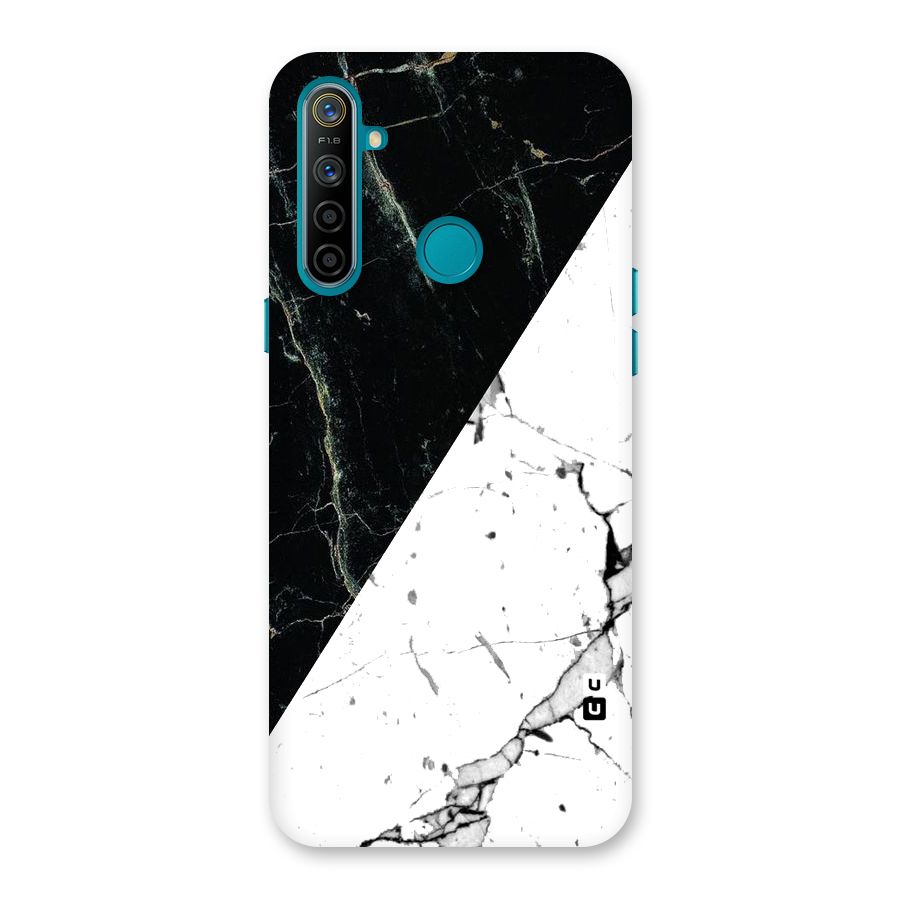 Stylish Diagonal Marble Back Case for Realme 5i
