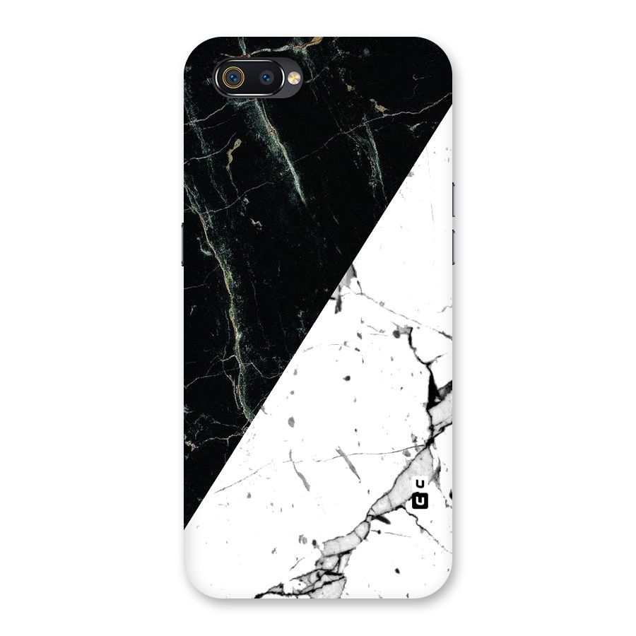 Stylish Diagonal Marble Back Case for Realme C2