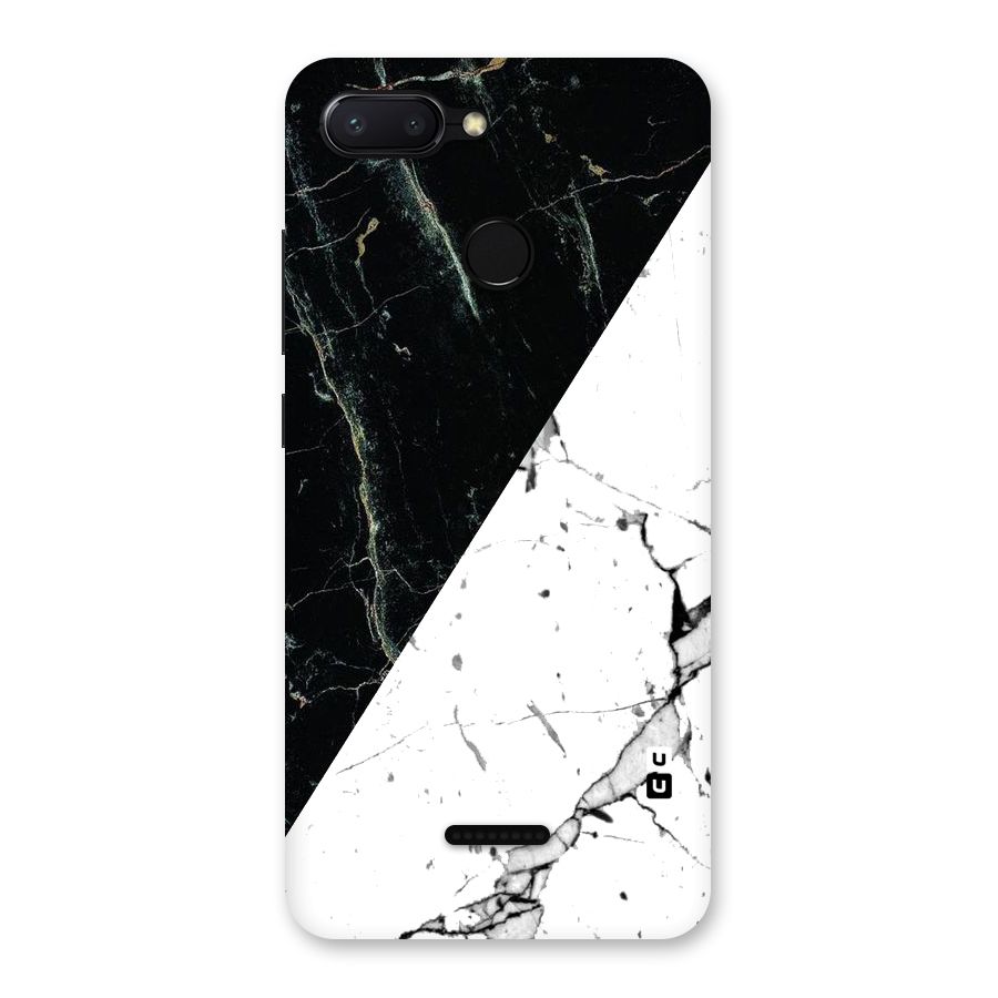 Stylish Diagonal Marble Back Case for Redmi 6
