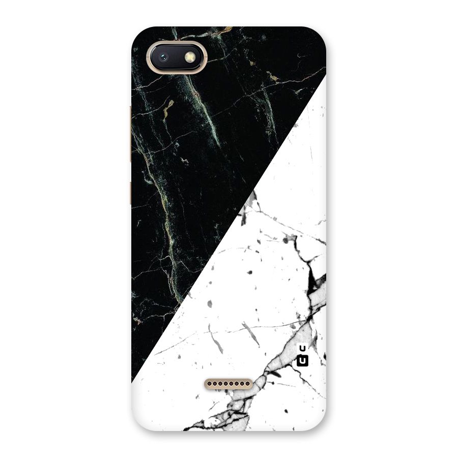 Stylish Diagonal Marble Back Case for Redmi 6A