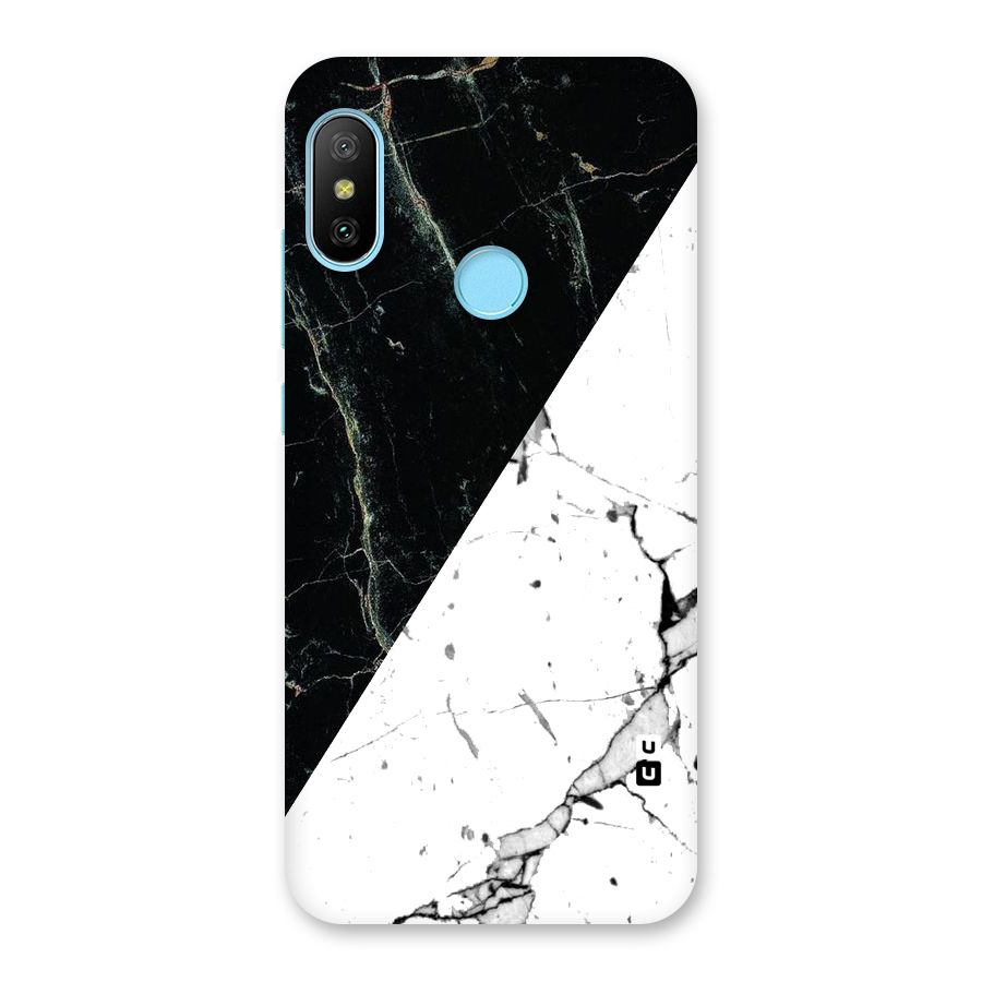 Stylish Diagonal Marble Back Case for Redmi 6 Pro