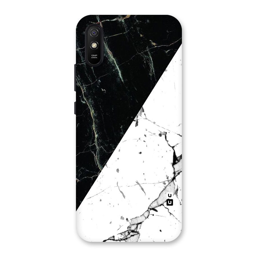 Stylish Diagonal Marble Back Case for Redmi 9A