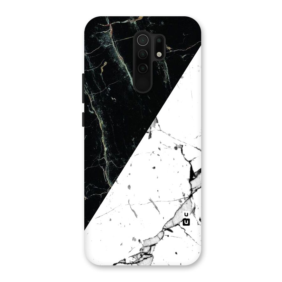 Stylish Diagonal Marble Back Case for Redmi 9 Prime