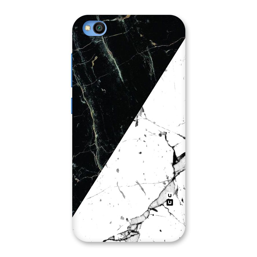 Stylish Diagonal Marble Back Case for Redmi Go