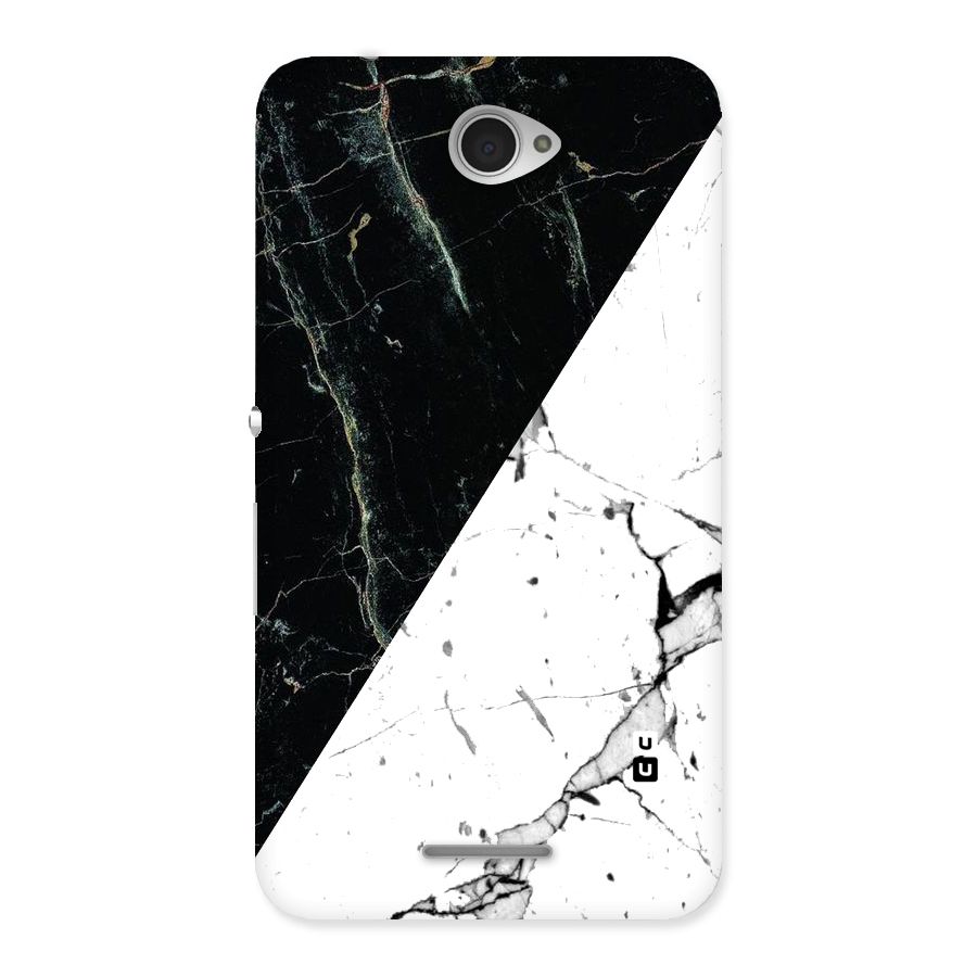 Stylish Diagonal Marble Back Case for Sony Xperia E4