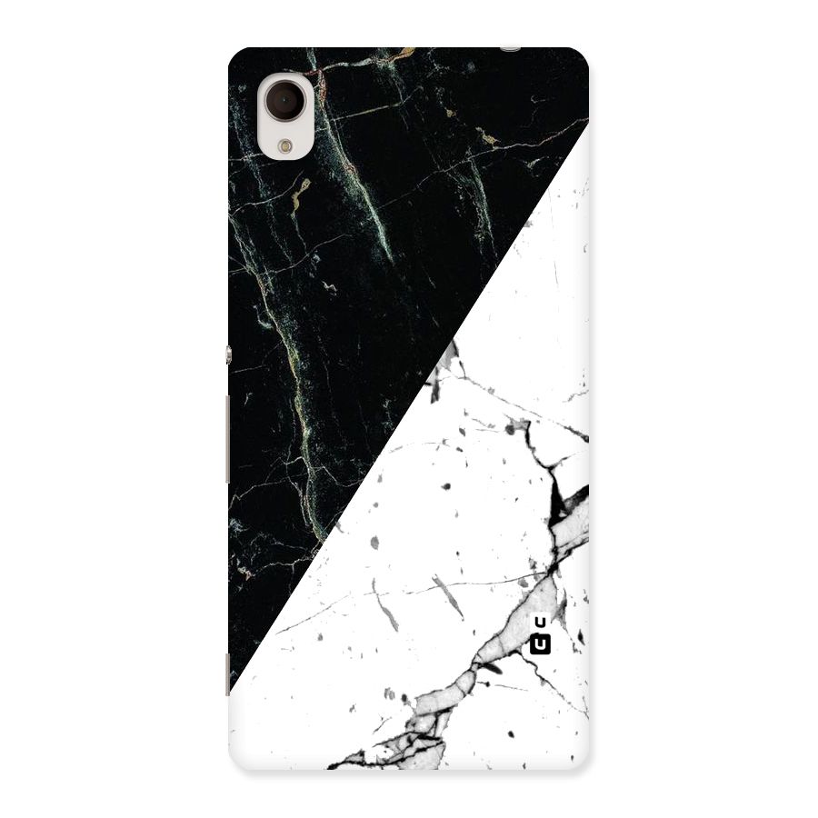 Stylish Diagonal Marble Back Case for Sony Xperia M4