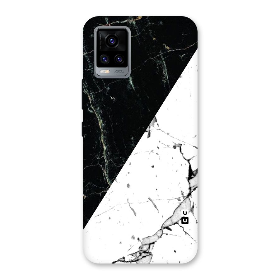 Stylish Diagonal Marble Back Case for Vivo V20