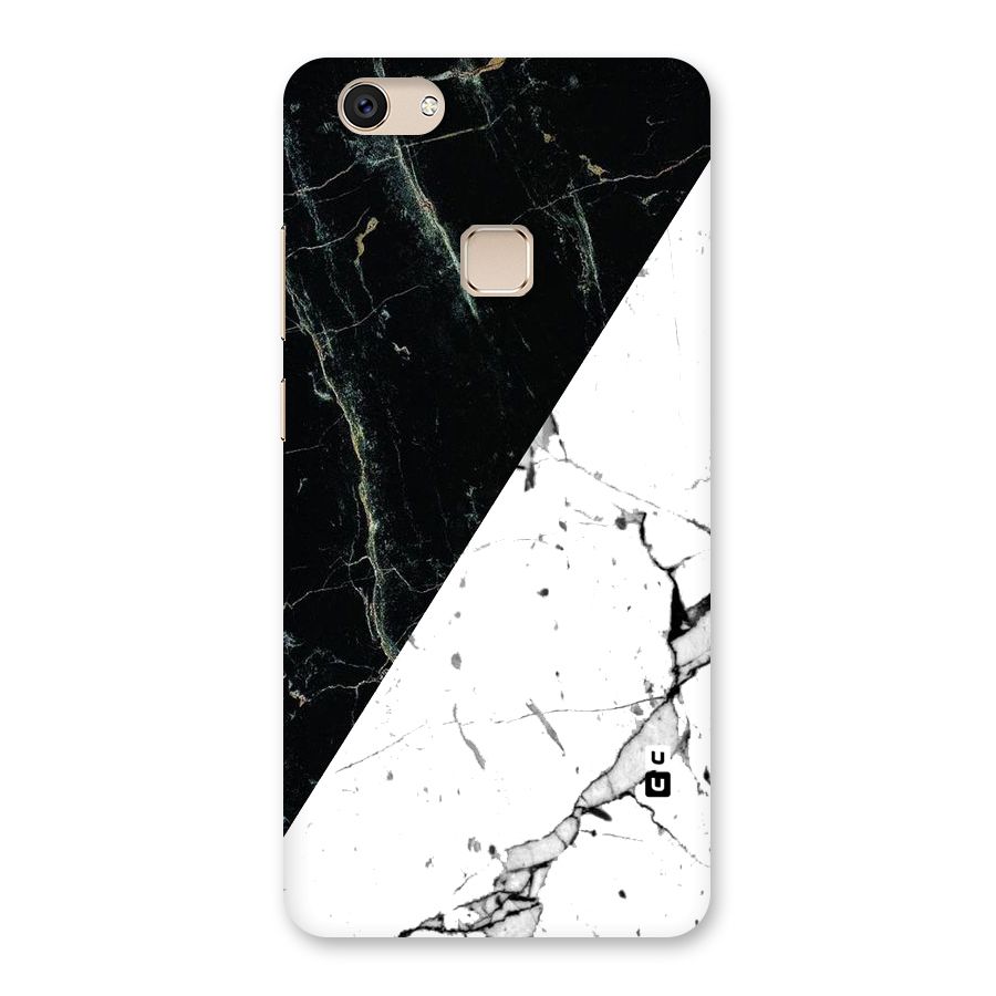 Stylish Diagonal Marble Back Case for Vivo V7