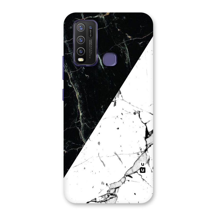 Stylish Diagonal Marble Back Case for Vivo Y50