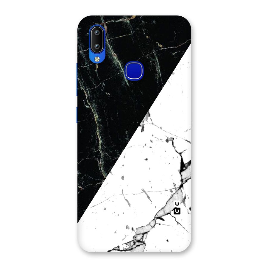 Stylish Diagonal Marble Back Case for Vivo Y91