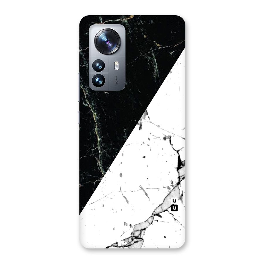 Stylish Diagonal Marble Back Case for Xiaomi 12 Pro