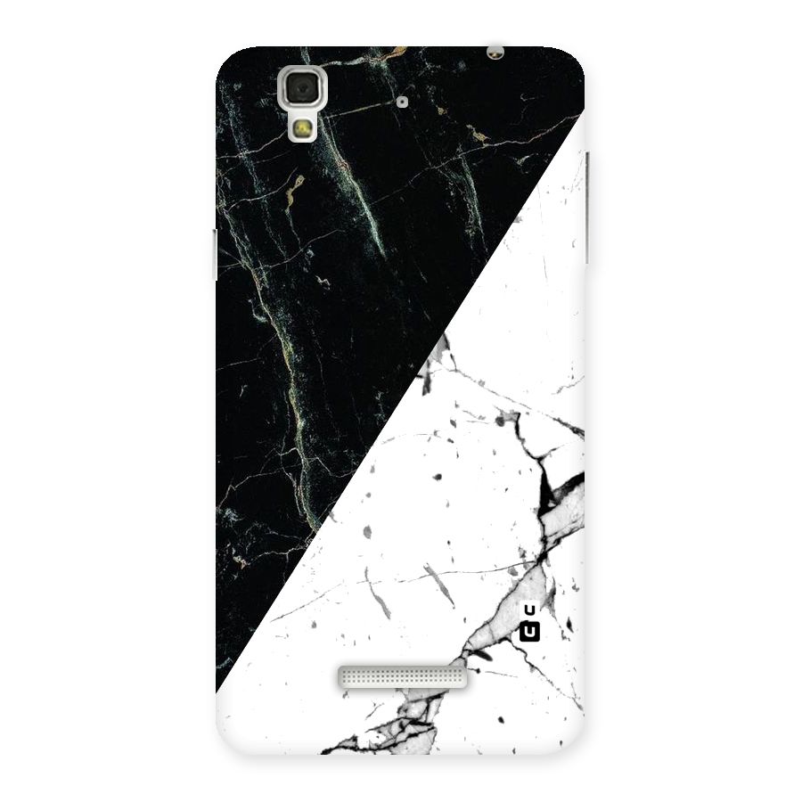 Stylish Diagonal Marble Back Case for Yu Yureka