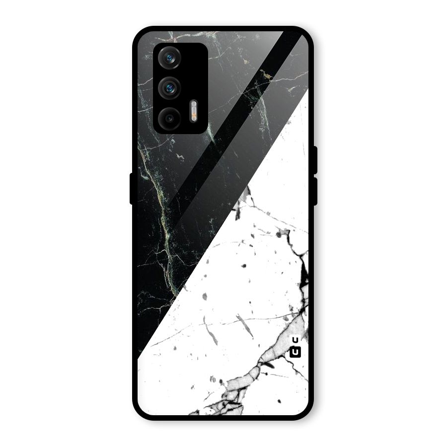 Stylish Diagonal Marble Glass Back Case for Realme GT 5G