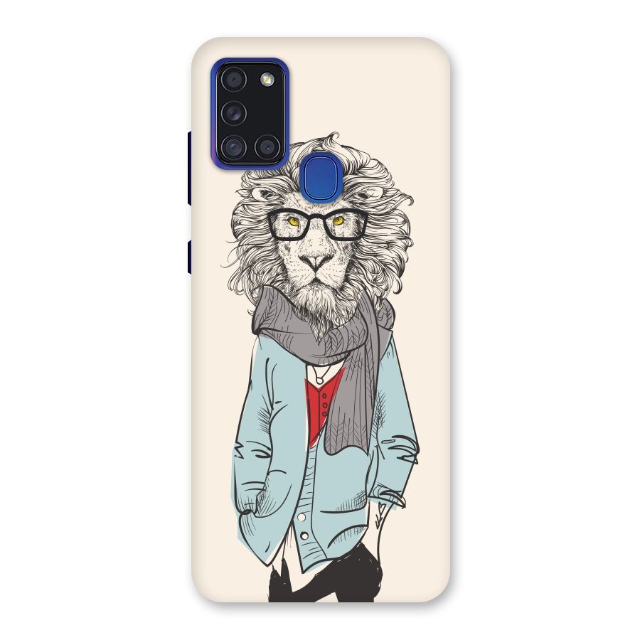 Stylish Lion Back Case for Galaxy A21s