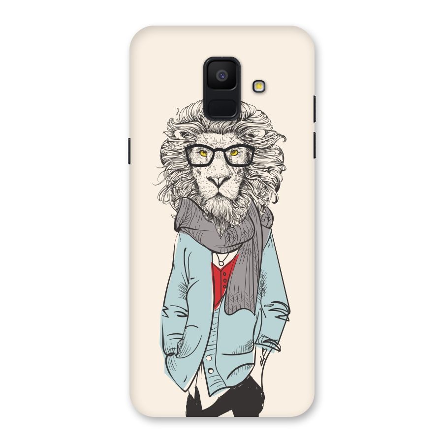Stylish Lion Back Case for Galaxy A6 (2018)