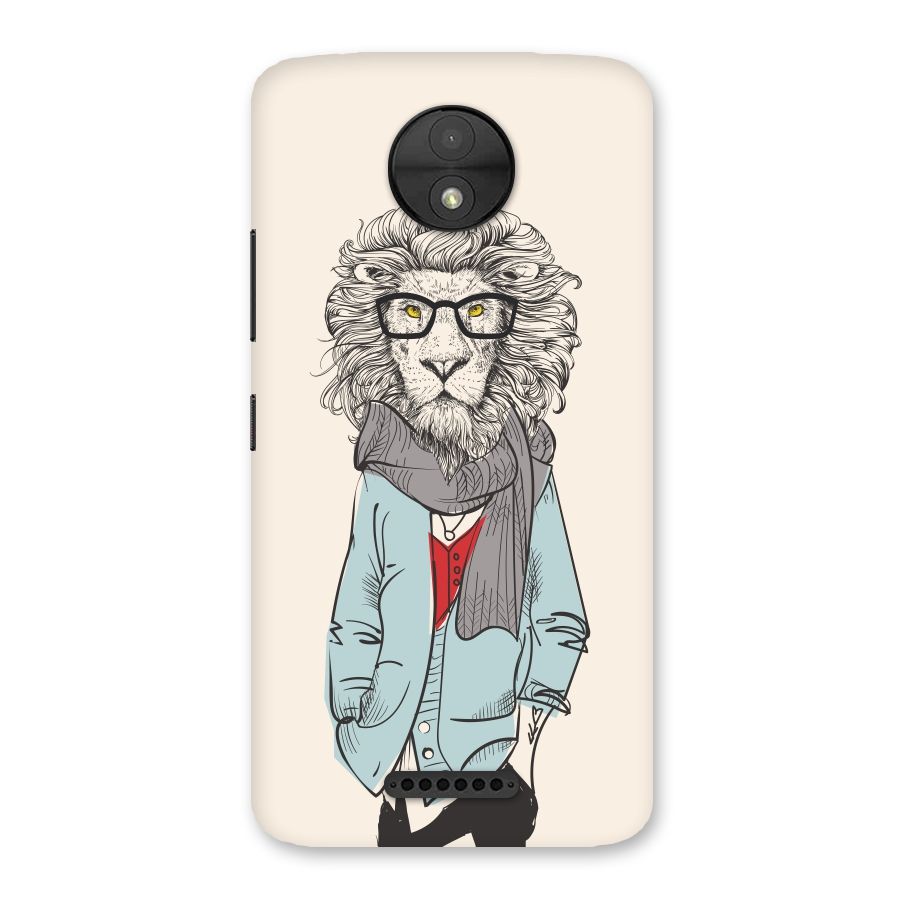 Stylish Lion Back Case for Moto C