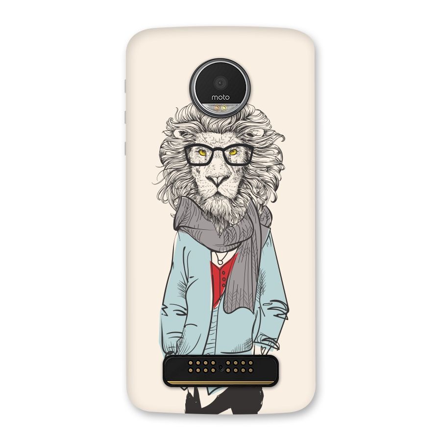 Stylish Lion Back Case for Moto Z Play