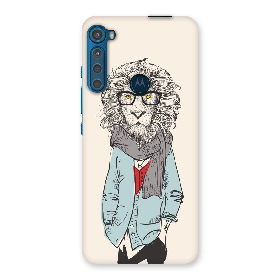 Stylish Lion Back Case for Motorola One Fusion Plus