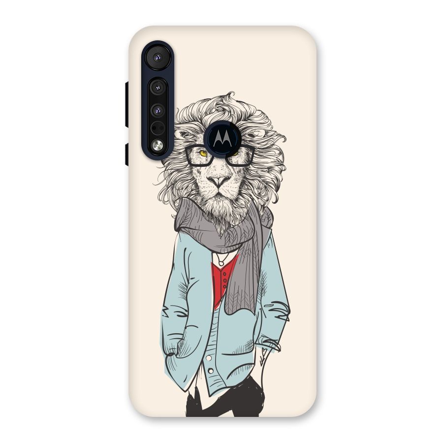 Stylish Lion Back Case for Motorola One Macro