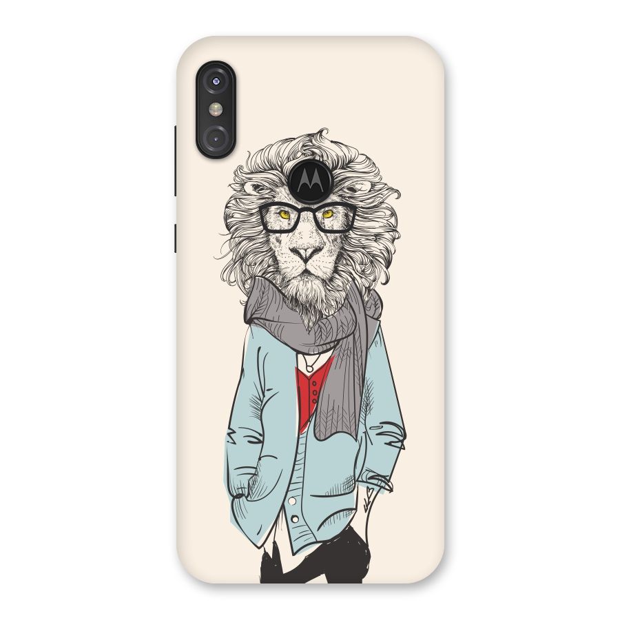 Stylish Lion Back Case for Motorola One Power