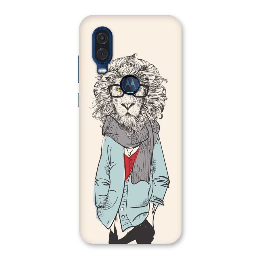 Stylish Lion Back Case for Motorola One Vision