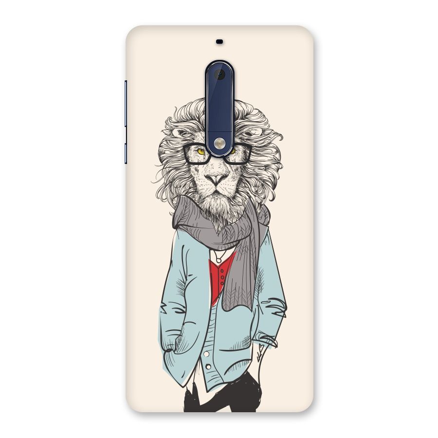 Stylish Lion Back Case for Nokia 5