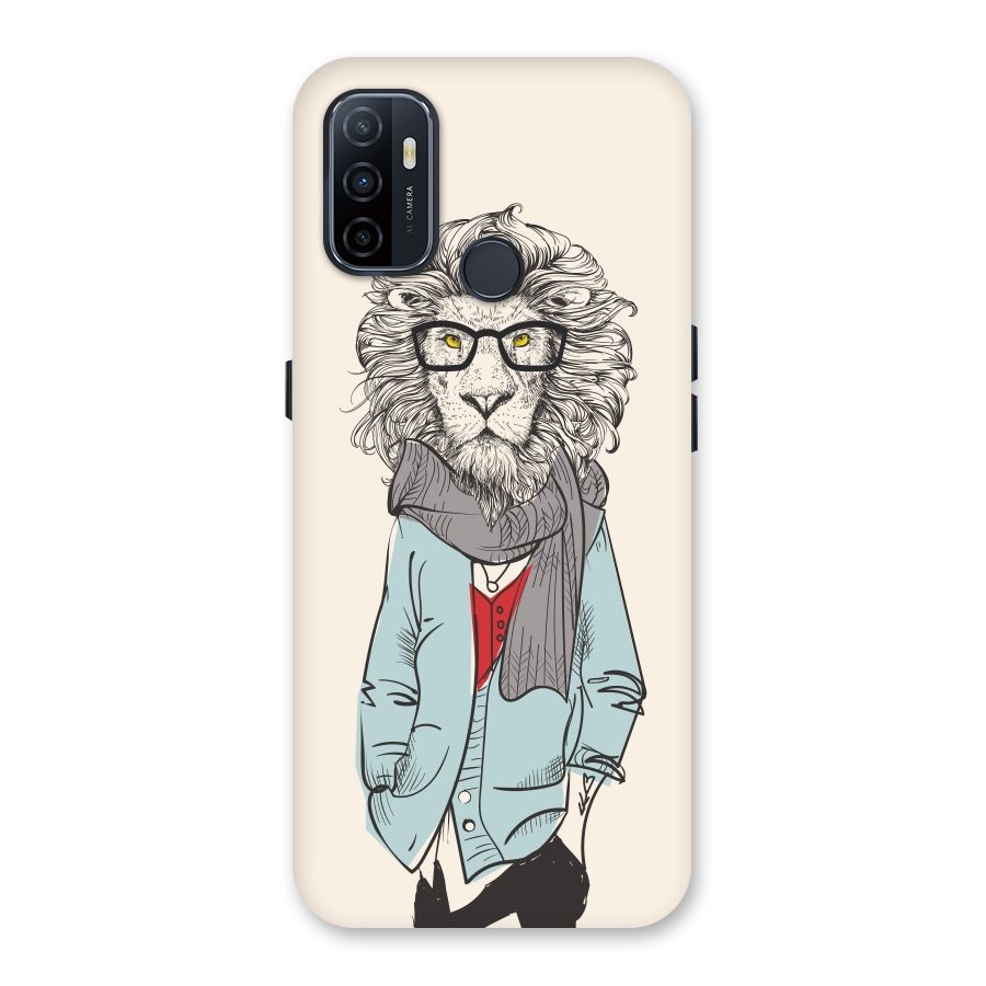 Stylish Lion Back Case for Oppo A32