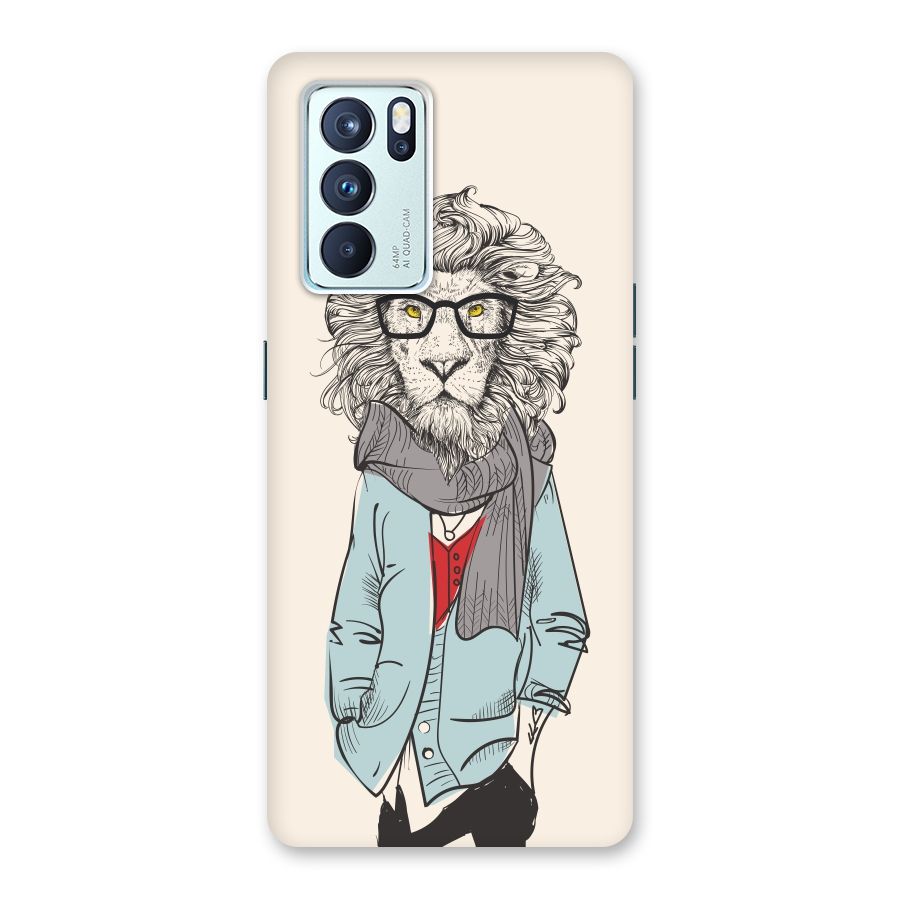 Stylish Lion Back Case for Oppo Reno6 Pro 5G