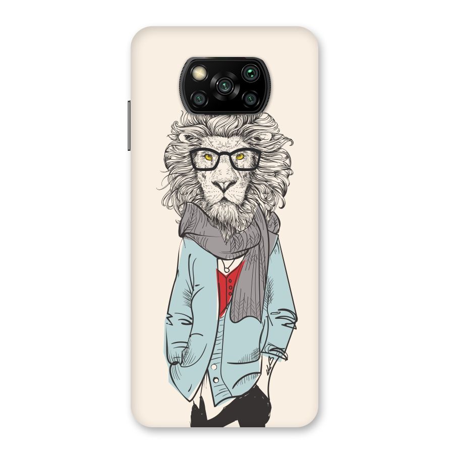 Stylish Lion Back Case for Poco X3