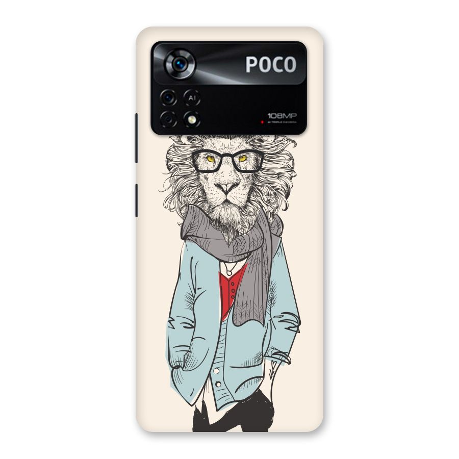 Stylish Lion Back Case for Poco X4 Pro 5G