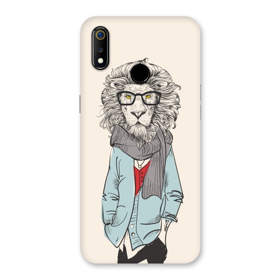 Stylish Lion Back Case for Realme 3