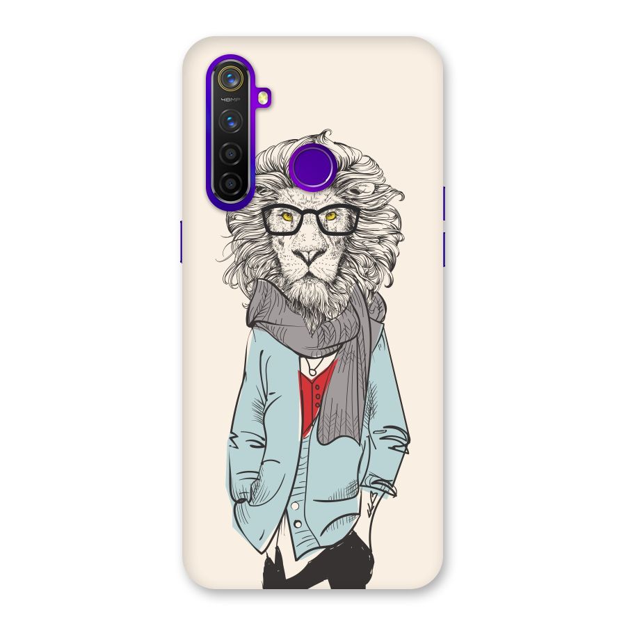 Stylish Lion Back Case for Realme 5 Pro