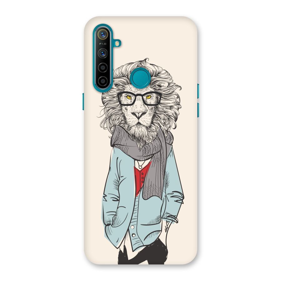 Stylish Lion Back Case for Realme 5i