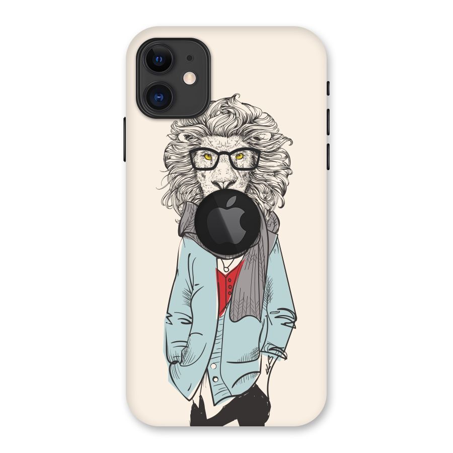 Stylish Lion Back Case for iPhone 11 Logo Cut