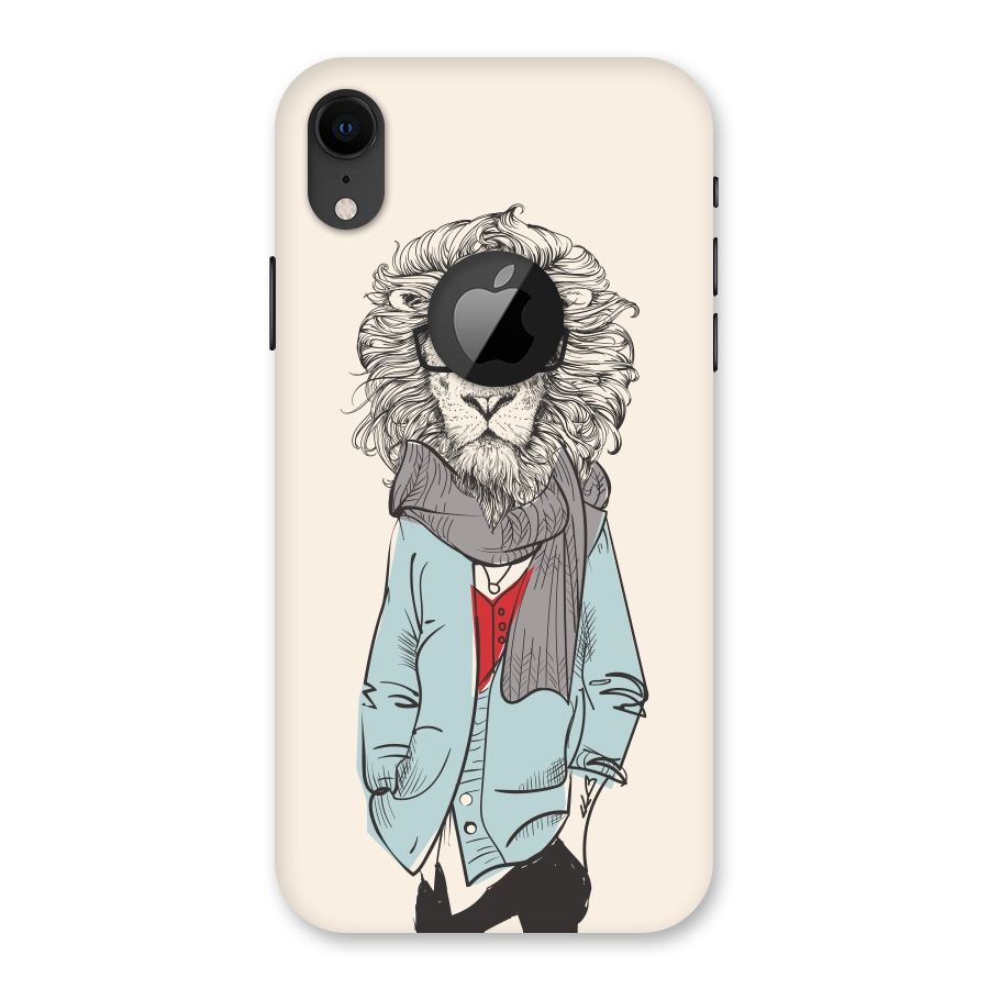 Stylish Lion Back Case for iPhone XR Logo Cut