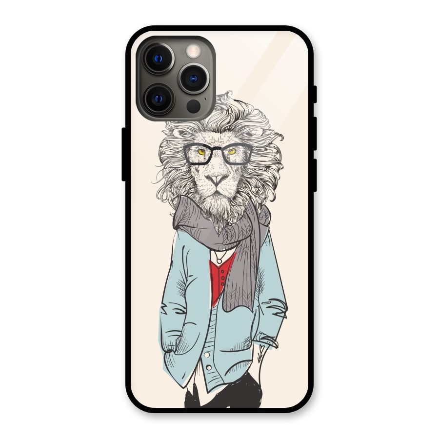 Stylish Lion Glass Back Case for iPhone 12 Pro Max