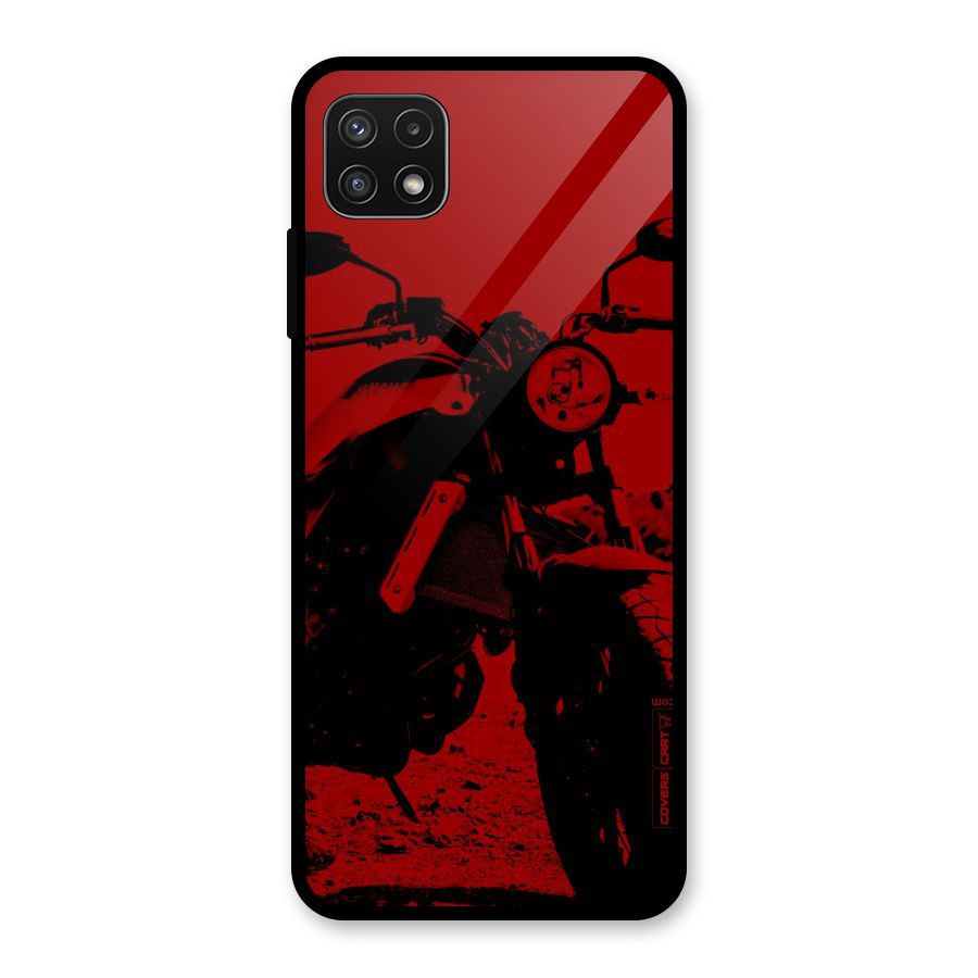Stylish Ride Red Glass Back Case for Galaxy A22 5G