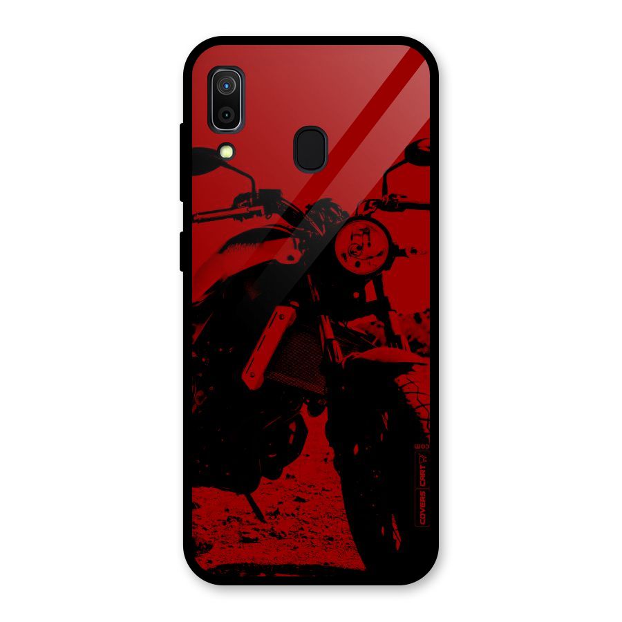 Stylish Ride Red Glass Back Case for Galaxy A30