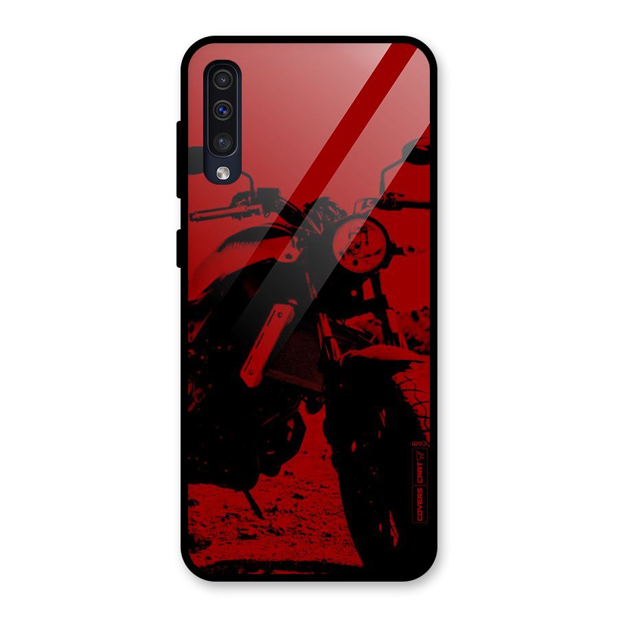 Stylish Ride Red Glass Back Case for Galaxy A50