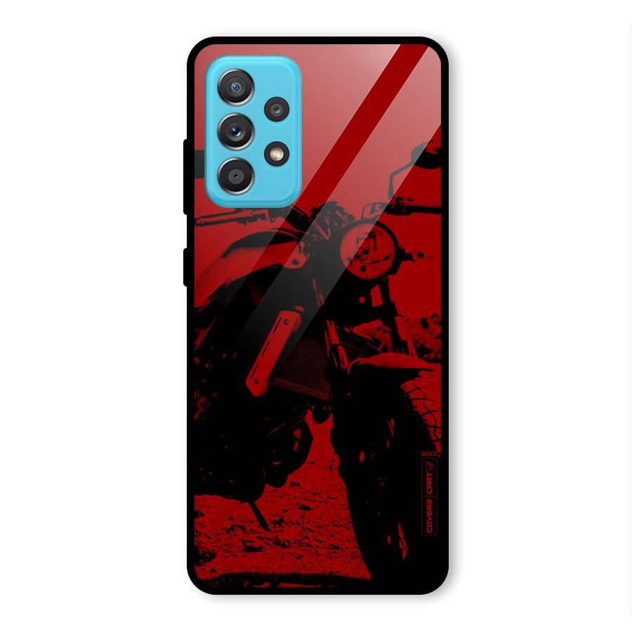 Stylish Ride Red Glass Back Case for Galaxy A52s 5G