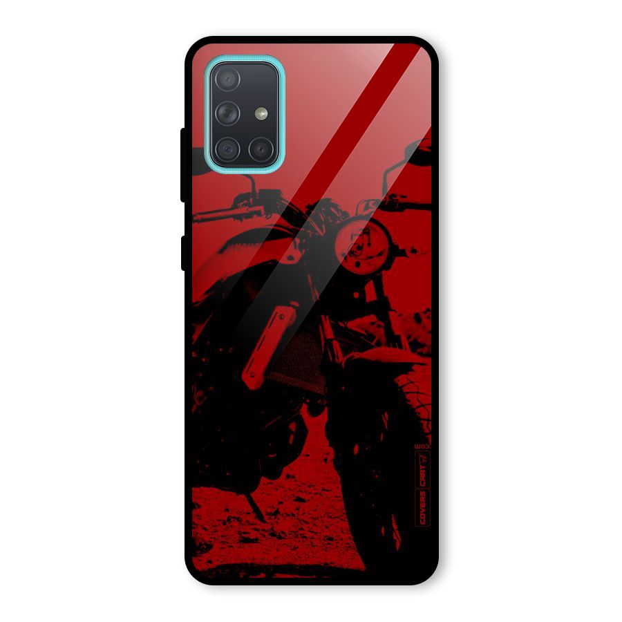 Stylish Ride Red Glass Back Case for Galaxy A71