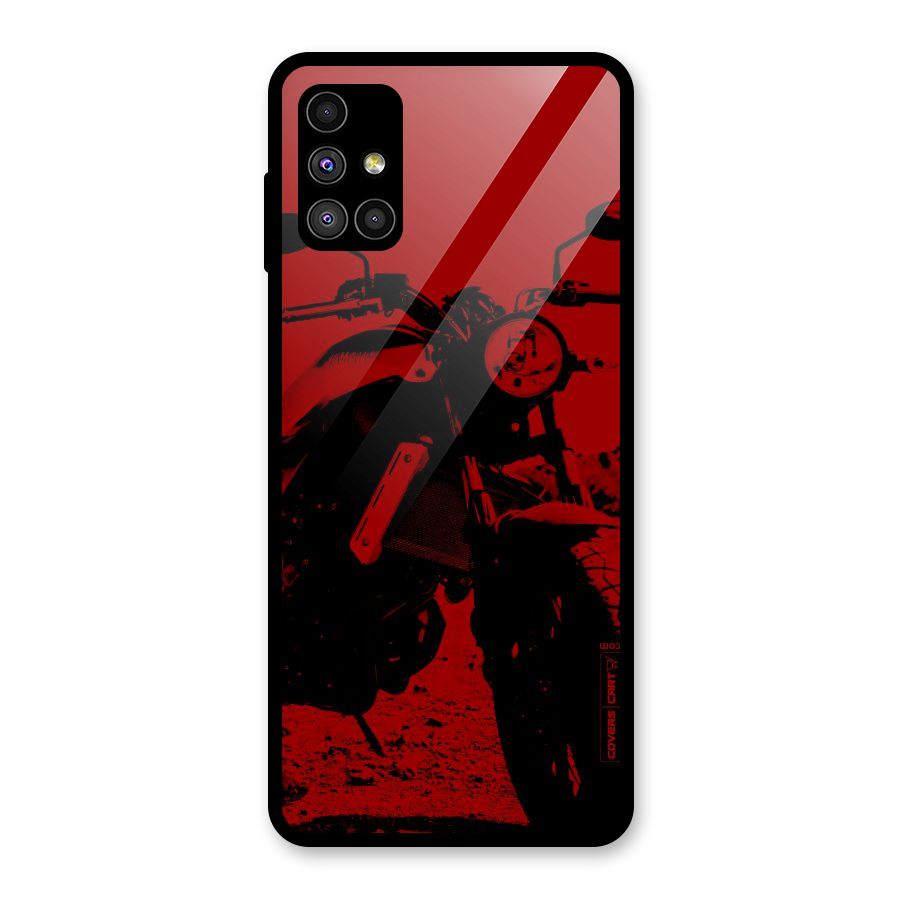 Stylish Ride Red Glass Back Case for Galaxy M51