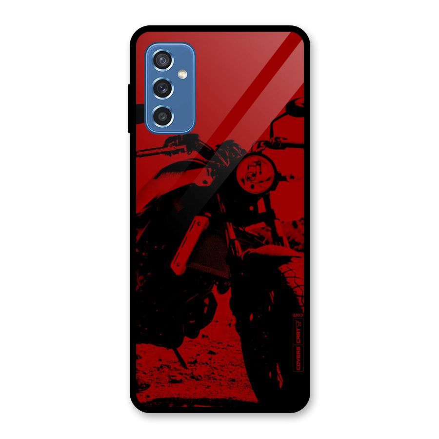 Stylish Ride Red Glass Back Case for Galaxy M52 5G