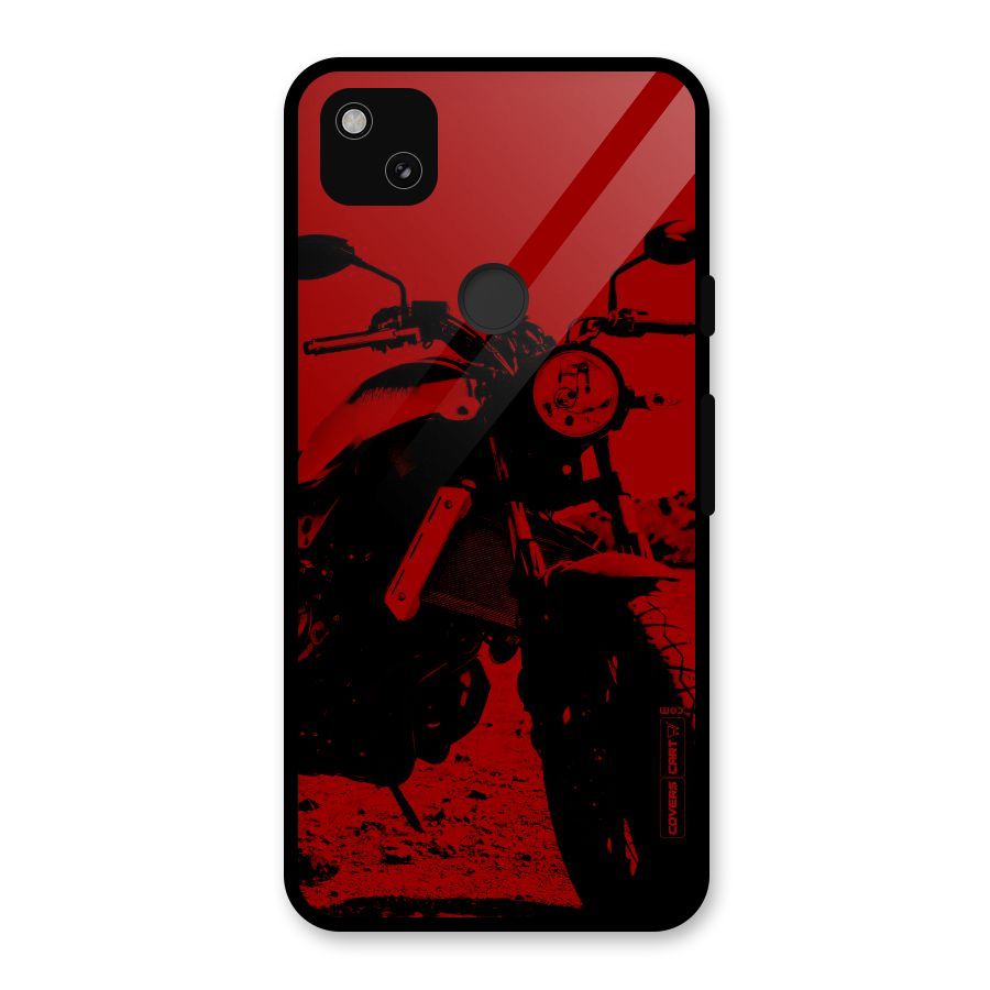 Stylish Ride Red Glass Back Case for Google Pixel 4a