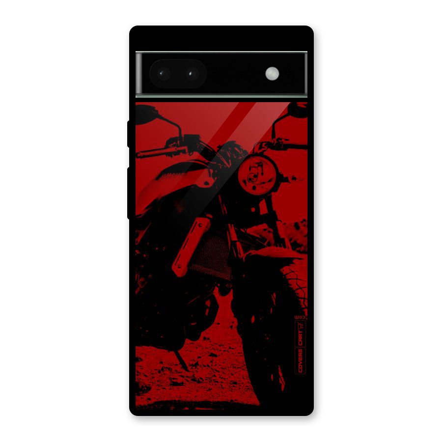 Stylish Ride Red Glass Back Case for Google Pixel 6a