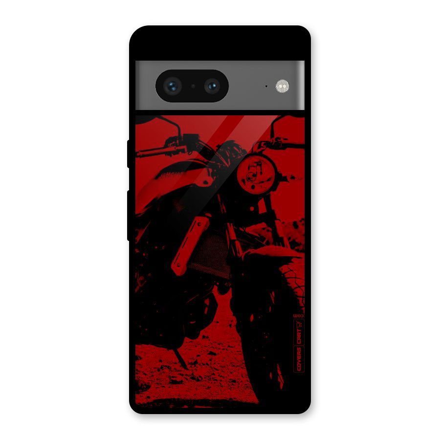 Stylish Ride Red Glass Back Case for Google Pixel 7