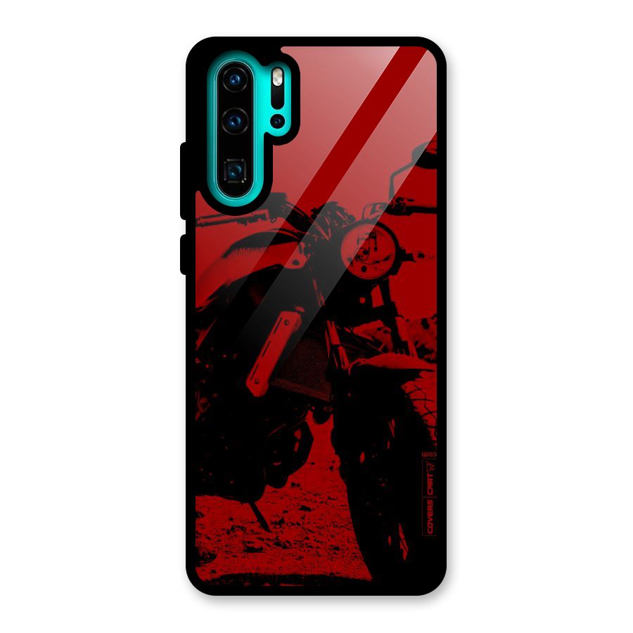 Stylish Ride Red Glass Back Case for Huawei P30 Pro