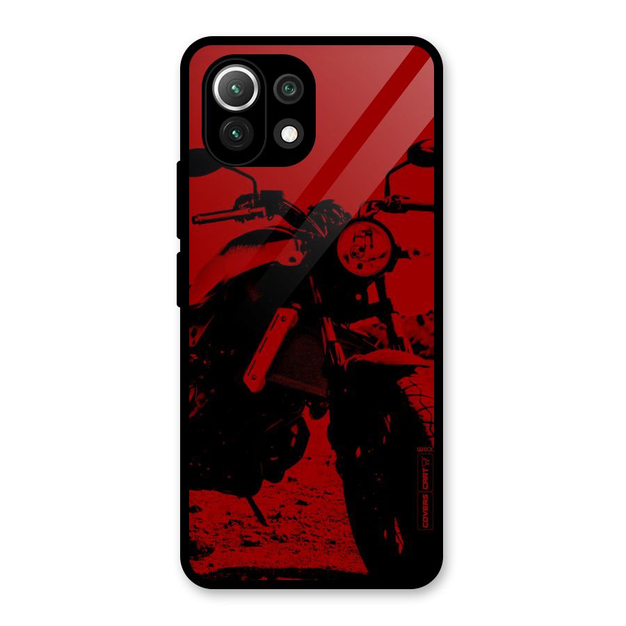 Stylish Ride Red Glass Back Case for Mi 11 Lite