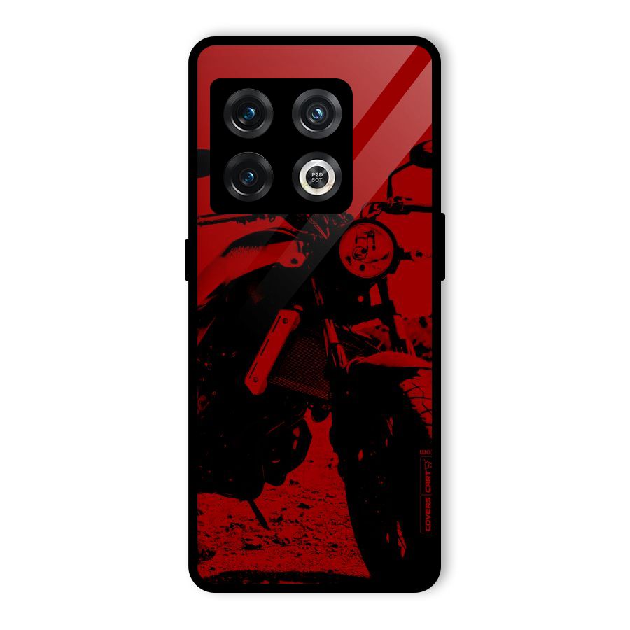 Stylish Ride Red Glass Back Case for OnePlus 10 Pro 5G